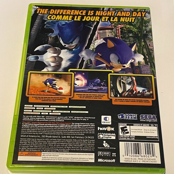 Sonic Unleashed Xbox 360 Complete in Box - Picture 2 of 3